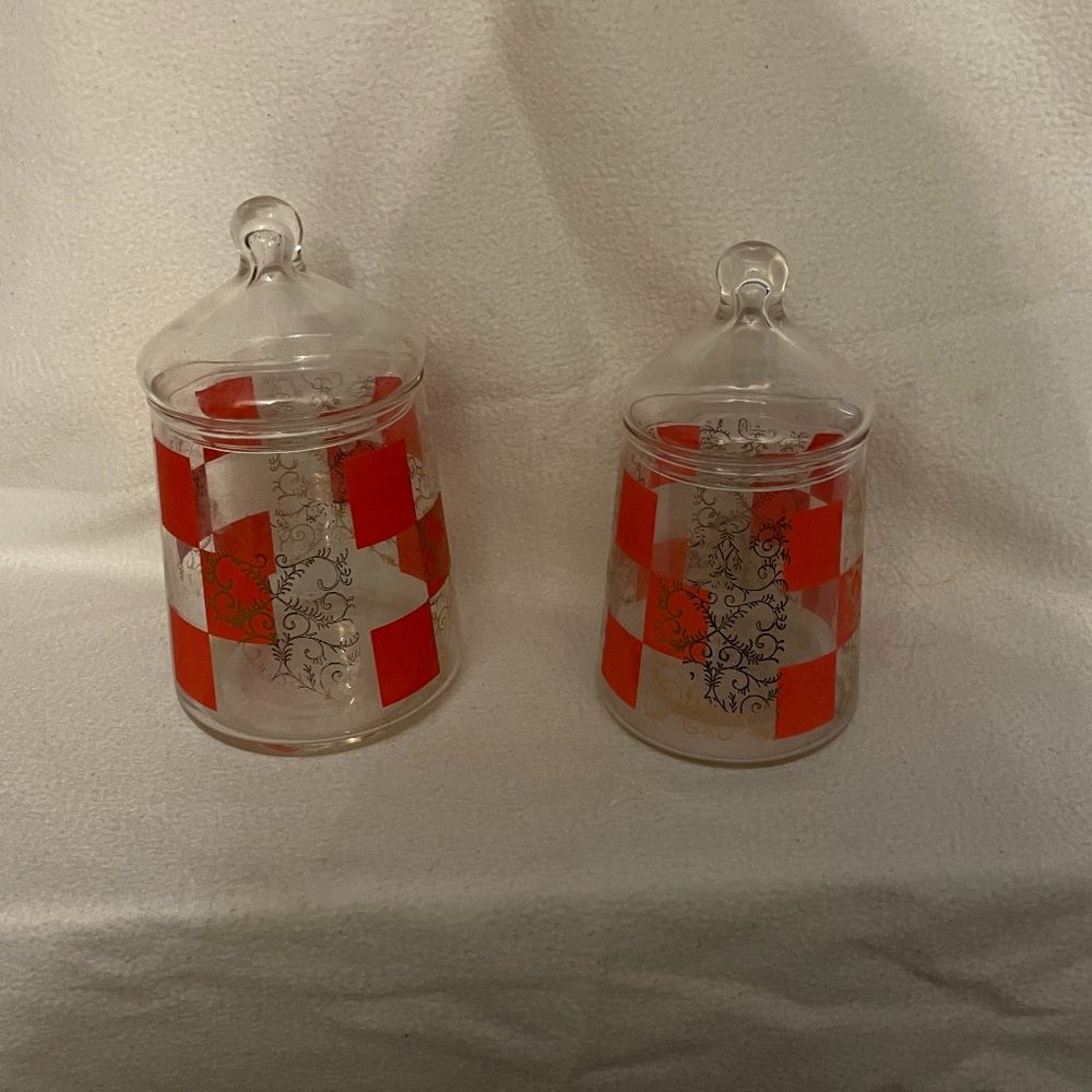Vintage glass cannisters